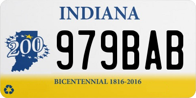 IN license plate 979BAB
