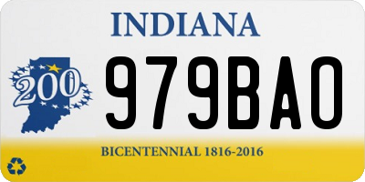 IN license plate 979BAO