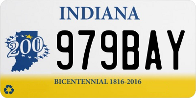 IN license plate 979BAY