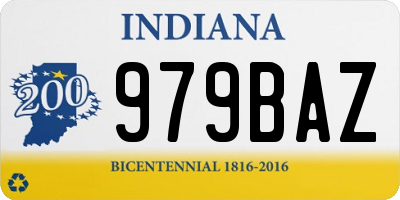 IN license plate 979BAZ