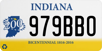 IN license plate 979BBO