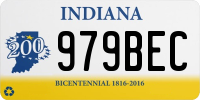 IN license plate 979BEC