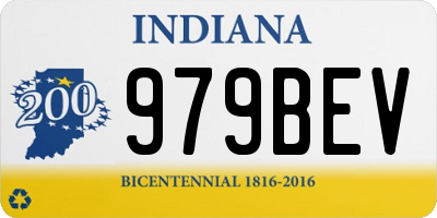 IN license plate 979BEV