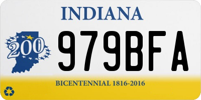 IN license plate 979BFA