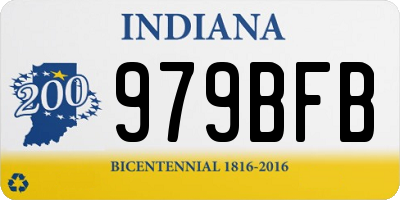 IN license plate 979BFB