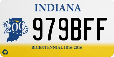 IN license plate 979BFF