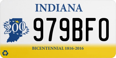 IN license plate 979BFO