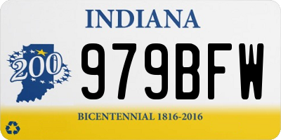 IN license plate 979BFW