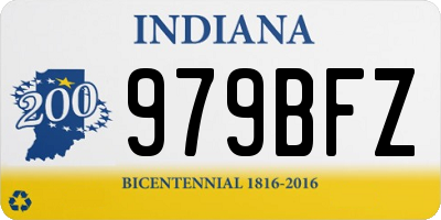 IN license plate 979BFZ