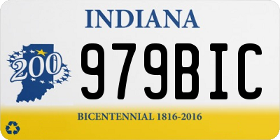 IN license plate 979BIC