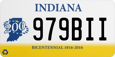 IN license plate 979BII