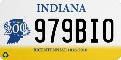 IN license plate 979BIO