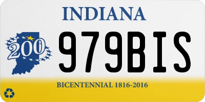 IN license plate 979BIS