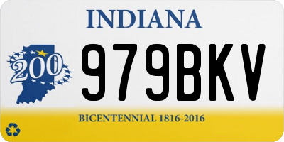 IN license plate 979BKV