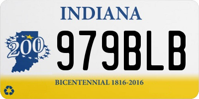 IN license plate 979BLB