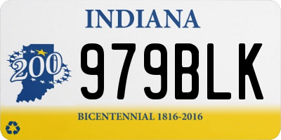 IN license plate 979BLK