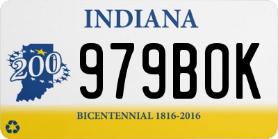 IN license plate 979BOK