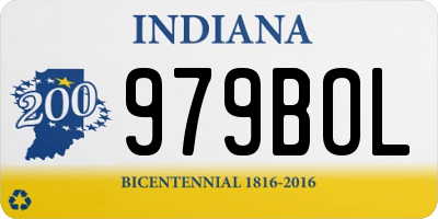 IN license plate 979BOL