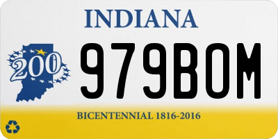 IN license plate 979BOM