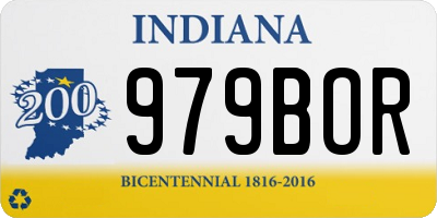IN license plate 979BOR