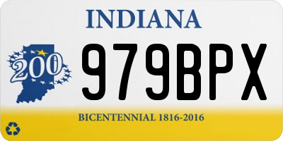 IN license plate 979BPX
