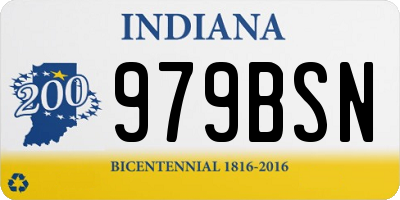 IN license plate 979BSN