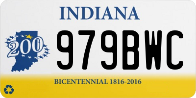 IN license plate 979BWC