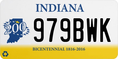 IN license plate 979BWK