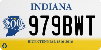 IN license plate 979BWT