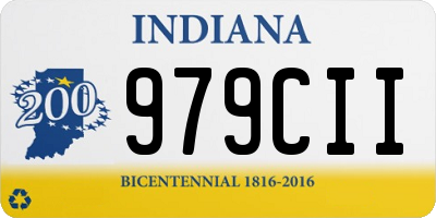 IN license plate 979CII
