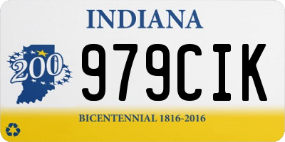 IN license plate 979CIK