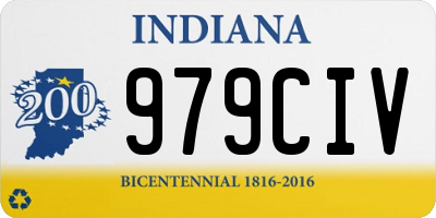 IN license plate 979CIV
