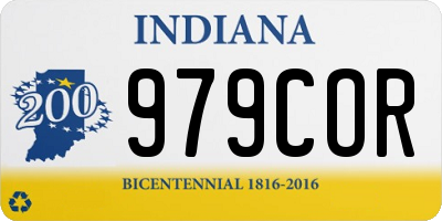 IN license plate 979COR