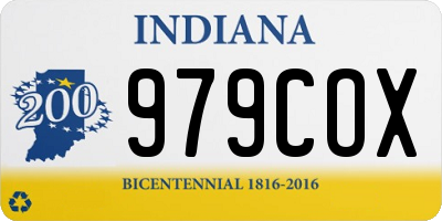 IN license plate 979COX