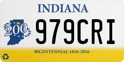 IN license plate 979CRI