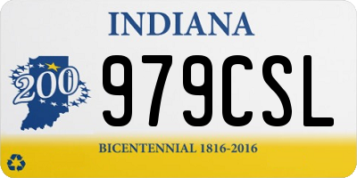 IN license plate 979CSL