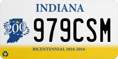 IN license plate 979CSM
