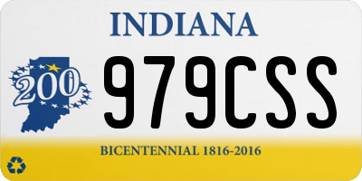 IN license plate 979CSS
