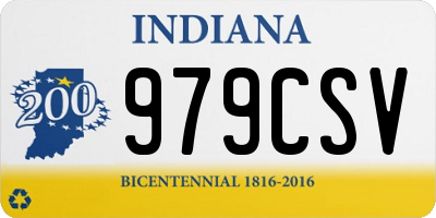 IN license plate 979CSV