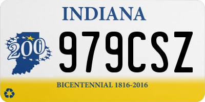 IN license plate 979CSZ