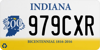 IN license plate 979CXR