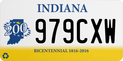 IN license plate 979CXW