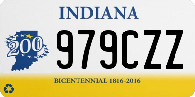 IN license plate 979CZZ