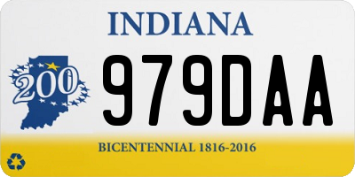 IN license plate 979DAA