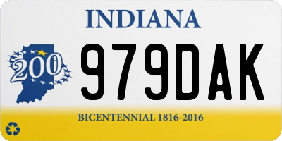 IN license plate 979DAK