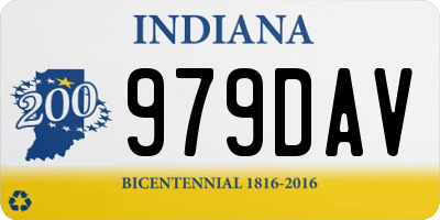 IN license plate 979DAV