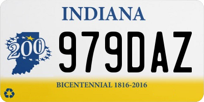 IN license plate 979DAZ