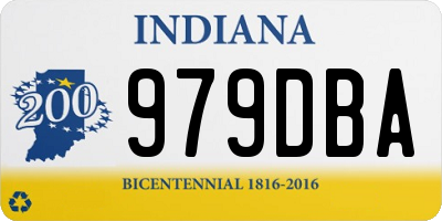 IN license plate 979DBA