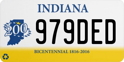 IN license plate 979DED