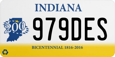 IN license plate 979DES
